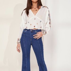 FREE PEOPLE Ava embroidered blouse